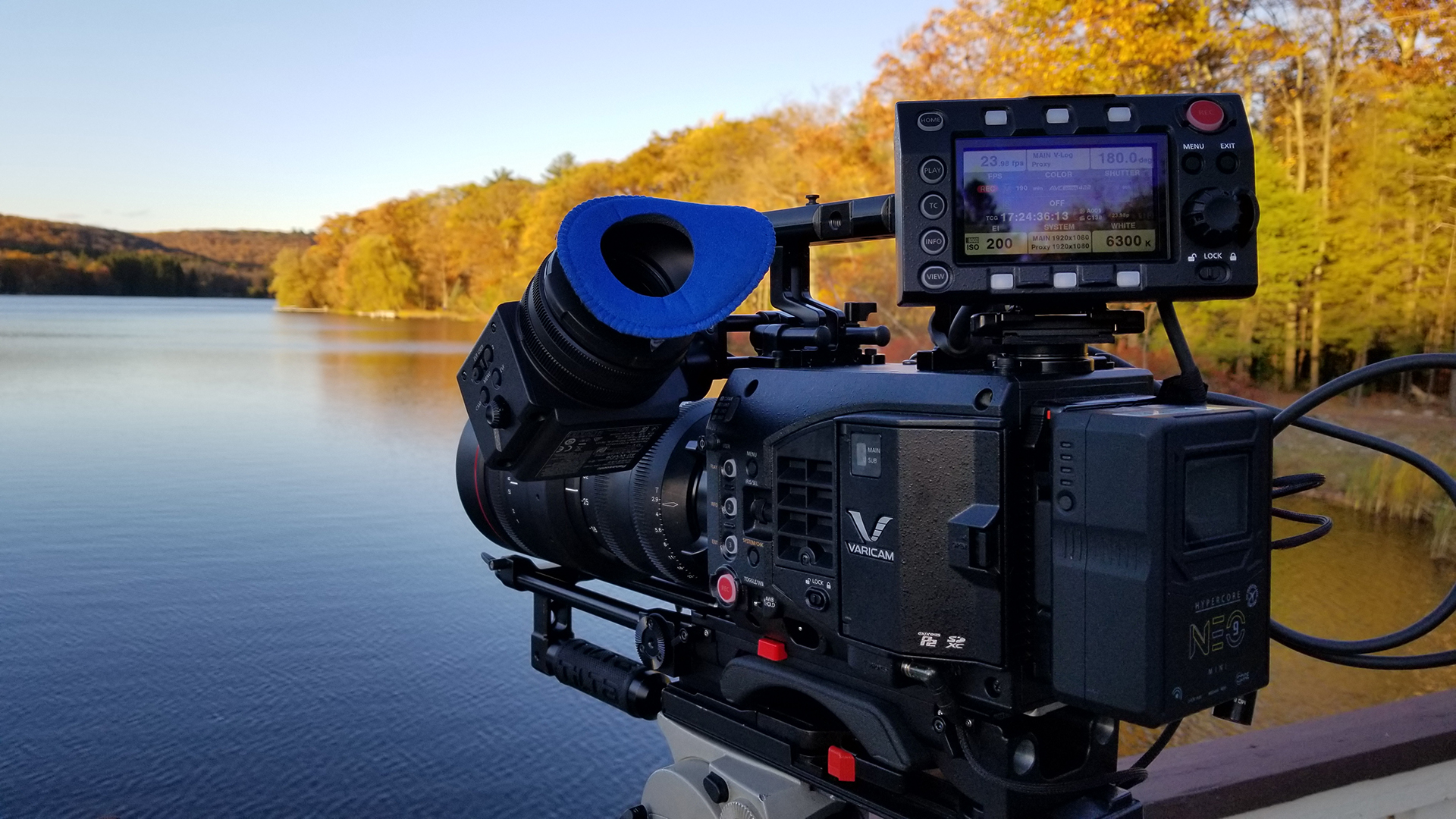 Panasonic Varicam LT with RED Pro 18 x 85 in action