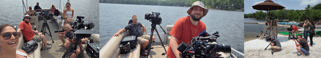 Montage of images from a location shoot at Woodloch resort.